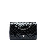 2011 Maxi Classic Patent Double Flap shoulder bag 1