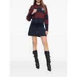 striped logo-patch mini dress 2