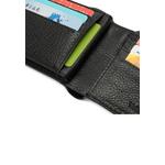 Подарочный набор - Кошелек из натуральной кожи с RFID + Автоматический ремень 40 мм - Черный 5