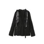 grommet ring-embellished top 1