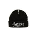 Шапка-бини Supreme Contrast Stitch Beanie 'Черный' 1