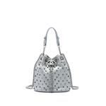 2017-2018 Small Metallic Chevron Lambskin Stud Wars Drawstring bucket bag 1
