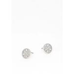 Серьги-гвоздики Tory Burch из латуни с серебряным покрытием 1