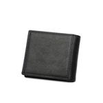 Подарочный набор - Кошелек из натуральной кожи с RFID + Автоматический ремень 40 мм - Черный 5