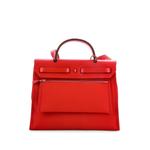 Herbag Zip Leather and Toile 31 shoulder bag 2