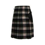 check-pattern fringed skirt 2