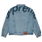 Джинсовые куртки Supreme Inset Logo Denim Trucker Jacket «Washed Blue» 2