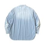 Рубашки на пуговицах Kapital Chambray 2tones Bone Patch Ventilator Workshirt «Sax» 2