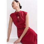 Макси-платье с акцентом из роз — Красное 7