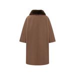 faux fur-trim zip-up coat 2