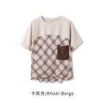Удобный свободный топ с клетчатой отделкой [AB21027] 7