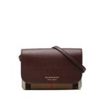 2000-2017 Grained Calfskin and House Check Canvas Hampshire Wallet on Chain crossbody bag 1