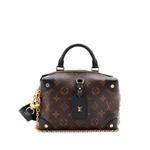 Petite Malle Souple Handbag Monogram Canvas with Leather shoulder bag 1