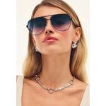 QUAY Солнцезащитные очки High Key Extra Large - Черный/Бирюзовое свечение 5