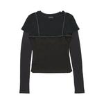 Футболки с длинным рукавом Acne Studios Layered Long-Sleeve 'Black' 2