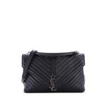 Большая сумка на плечо Classic Monogram College Bag Matelasse Chevron Leather 1