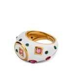 crystal-embellished enamel ring 1