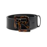 logo-buckle leather belt 1