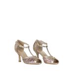 glitter-effect T-bar pumps 2