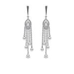 Серьги Sleek из белого золота с жемчугом и бриллиантами 1