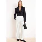 Белые Широкие/Широкие тканые брюки Twoaw22Pl139 3