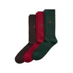 logo-embroidered ribbed socks (set of three) 2