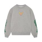 Свитера с круглым вырезом Rhude Tripoli Wreath Crewneck «Серый меланж/Зеленый/Синий» 1