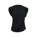 sequin-embellished ruched T-shirt 1