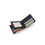 Мужской кожаный кошелек с блокировкой RFID - Черный 6