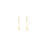 Золотые серьги-капли со звездой из коллекции 5G Gold 375/9K S17 2