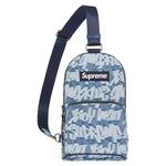 Bags Supreme Fat Tip Jacquard Denim Sling Bag 'Синий' 1