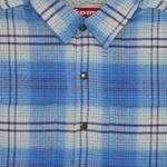 Фланелевые рубашки Supreme Lined Flannel Snap Shirt 'Blue' 3
