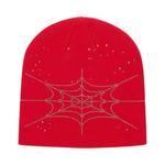 Бини Sp5der Rhinestone Silk Skully 'Red' 2