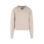 V-neck logo-embroidered sweater 1
