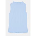 Облегающий топ с пуговицами и воланами из трикотажа 2
