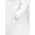 Цельные серебряные 925 пробы серьги-кольца Social Oval 2