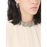 Oval metal earrings with Swarovski® crystals 2