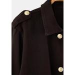 Коричневая джинсовая куртка больших размеров Tbbaw26Ag00004 4
