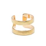 18kt yellow gold double-band ring 1