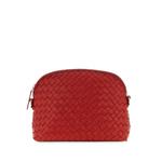 Fellini Chunky woven leather clutch bag 1