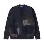 Кардиганы Junya Watanabe Mixed Patchwork Cardigan 'Коричневый/Темно-синий' 1