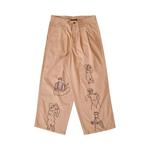 Брюки Glass Cypress Embroidered Multipleat Trouser 'Тан' 1