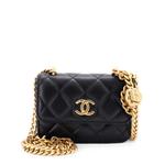 Мини-сумка через плечо Sweet Camellia Flap Clutch with Chain Quilted Lambskin 1