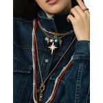 Колье Rainbow Moonstone из желтого золота с бусинами 2