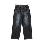 Джинсы Thug Club Burn Down Denim Pants 'Синий' 1