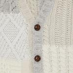 Кардиганы Supreme Patchwork Cable Knit Cardigan 'Ivory' 3