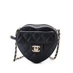 Сумка через плечо CC in Love Heart Clutch with Chain Quilted Lambskin 1