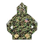 Зип-апы BAPE x adidas SB Shark Hoodie 'Green' 2