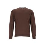 ribbed-trim fine-knit wool sweater 1