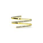 Кольцо-твист с кристаллами SWAROVSKI® - US 9 1